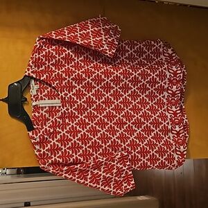 Madewell Red White Structured Shirt